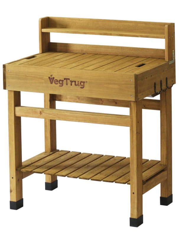 Deluxe Potting Table - inc tray and hooks - Natural - FSC 100%