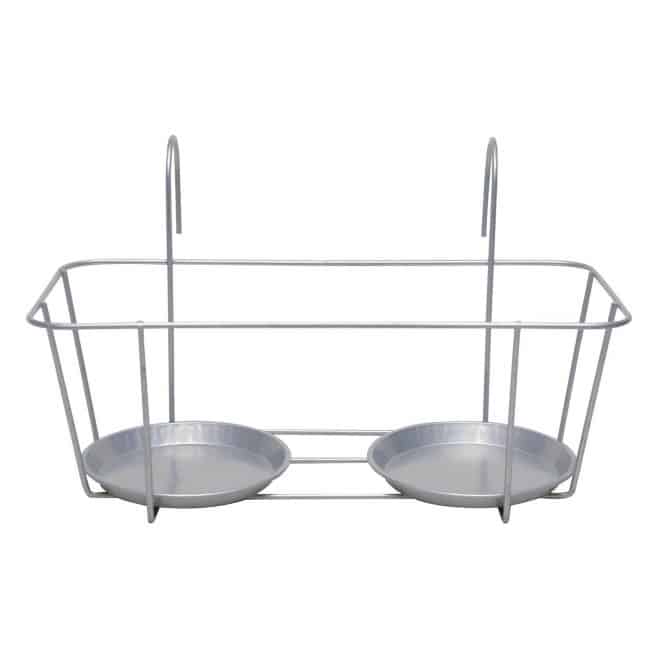 Double Flower Pot Holder Marlow 34 - silver