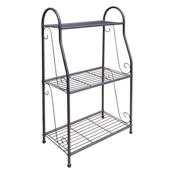 Plant Stand 3 Shelf - Hammertone Finish