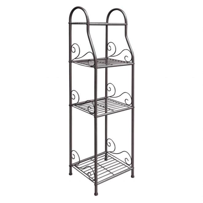 Plant Stand 4 Shelf Narrow - Hammertone Finish