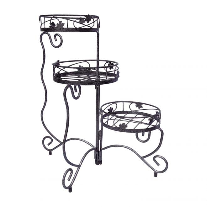 Plant Stand 3 Pots - Hammertone Finish