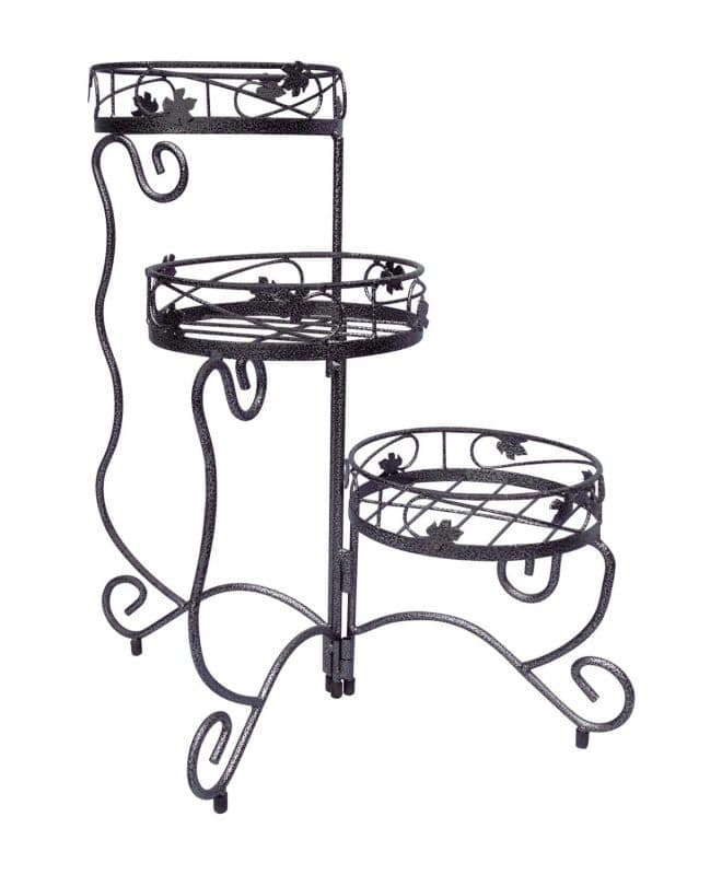 Plant Stand 3 Pots - Hammertone Finish