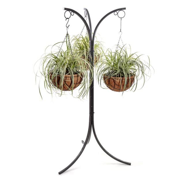 Hanging Basket Stand (holds three baskets) Hammertone