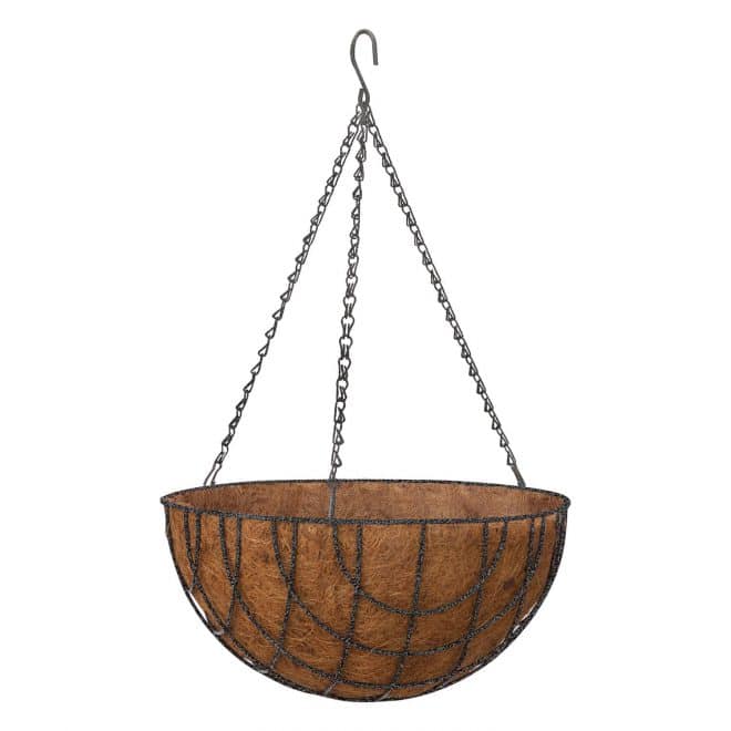 Premium Hanging Basket with Liner 30cm - Hammertone
