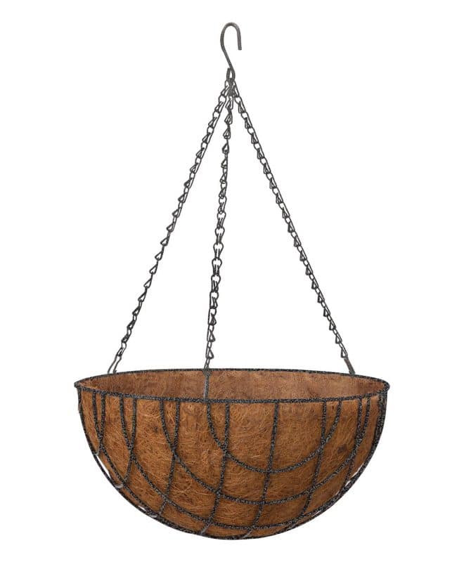 Premium Hanging Basket with Liner 30cm - Hammertone