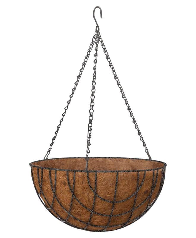 Premium Hanging Basket with Liner 40cm - Hammertone