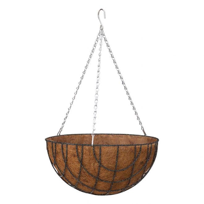 Premium Hanging Basket with Liner 50cm - Hammertone