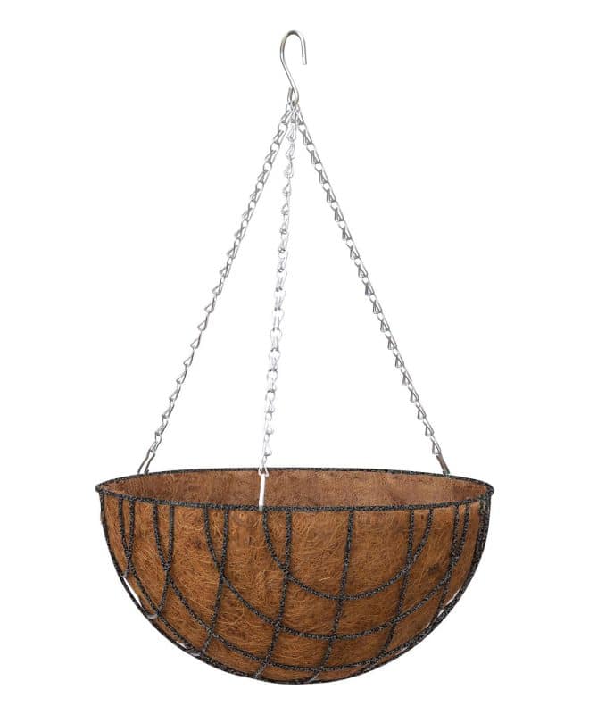Premium Hanging Basket with Liner 50cm - Hammertone