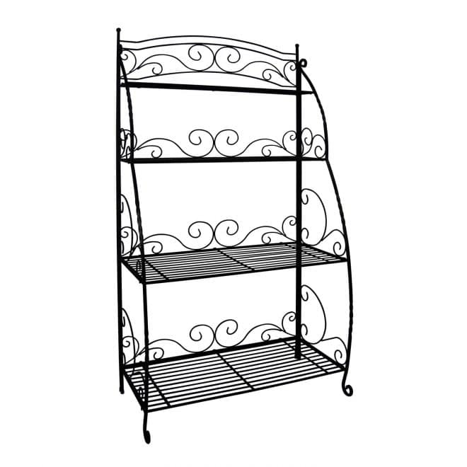 Bakers Plant Stand 4 shelf - Black