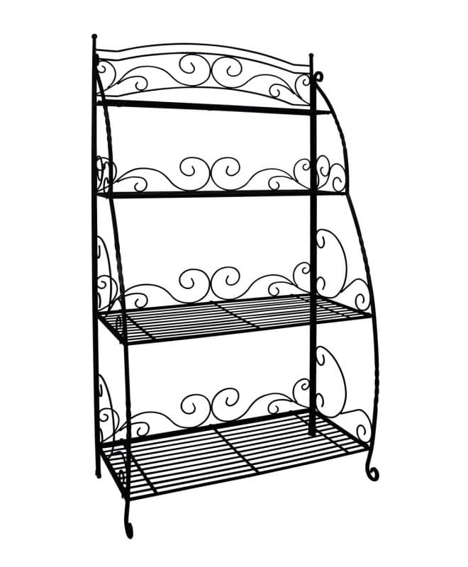 Bakers Plant Stand 4 shelf - Black