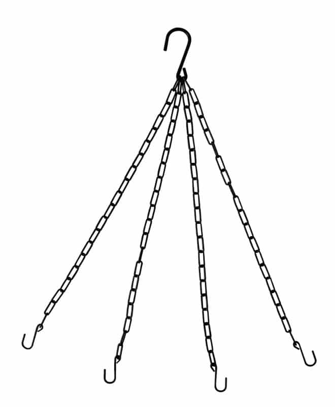 Hanging Basket Chain - 4 Strands - HD -Black