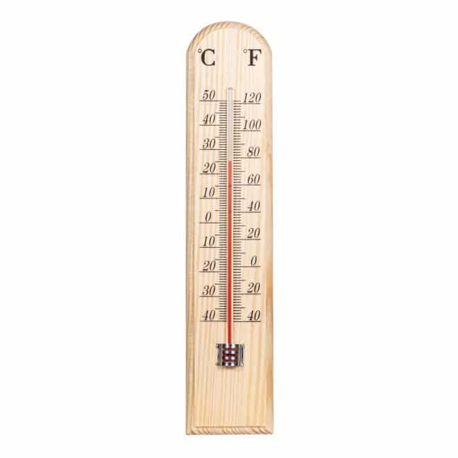 Wall Thermometer - Wood - 25cm