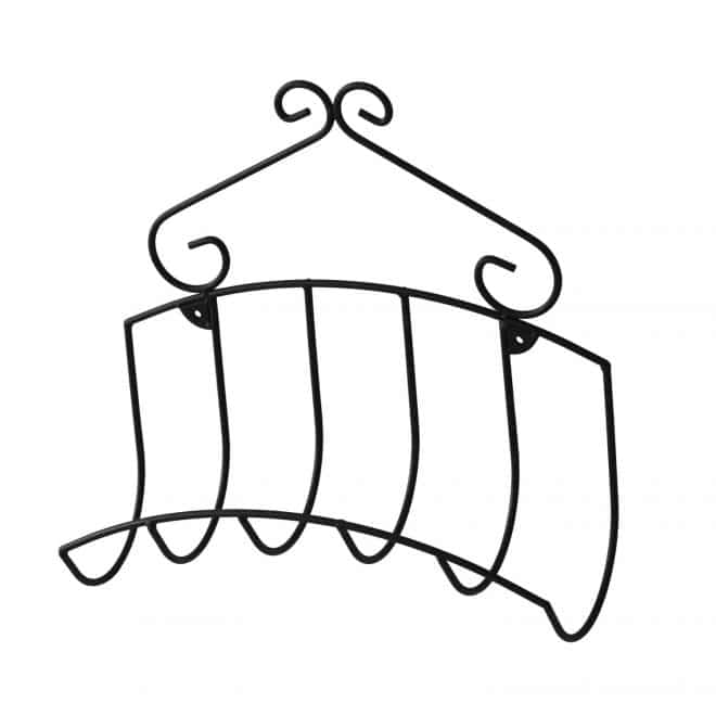 Wall Hose Holder - Large 40cm - Black