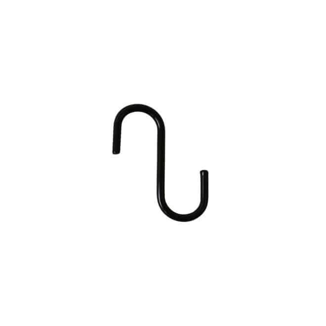 Wire S Hook 8cm - Black