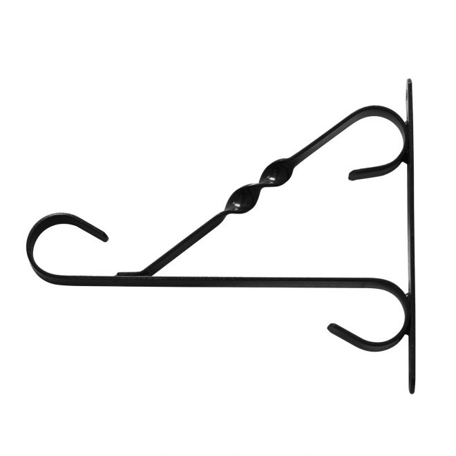 Wall Bracket Scrolled 25cm - Black