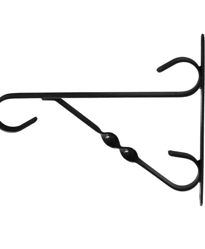 Wall Bracket Scrolled 25cm - Black