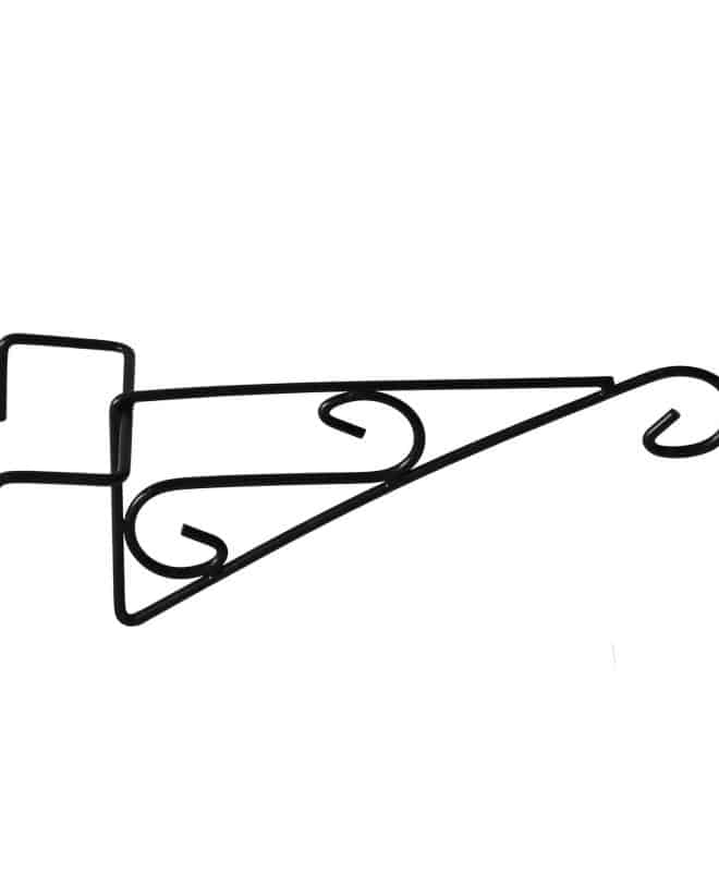 Fence Bracket Scrolled 28cm - Black