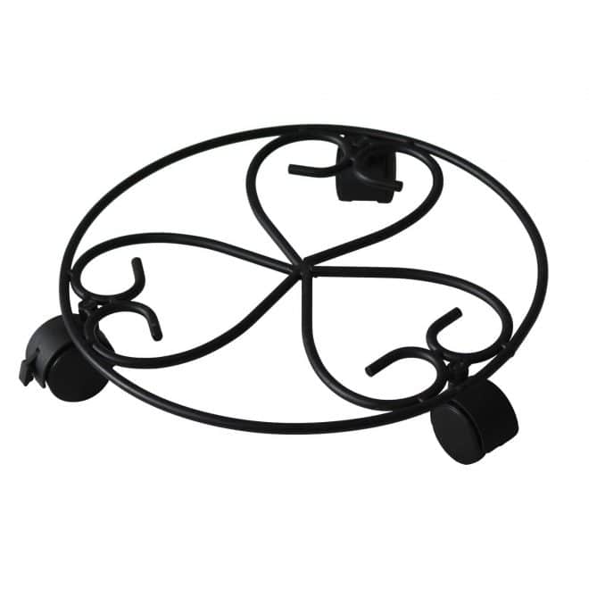 Plant Caddy Heavy Duty 35cm - 3 casters - Black