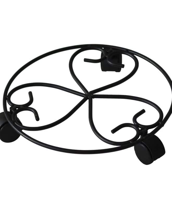 Plant Caddy Heavy Duty 35cm - 3 casters - Black
