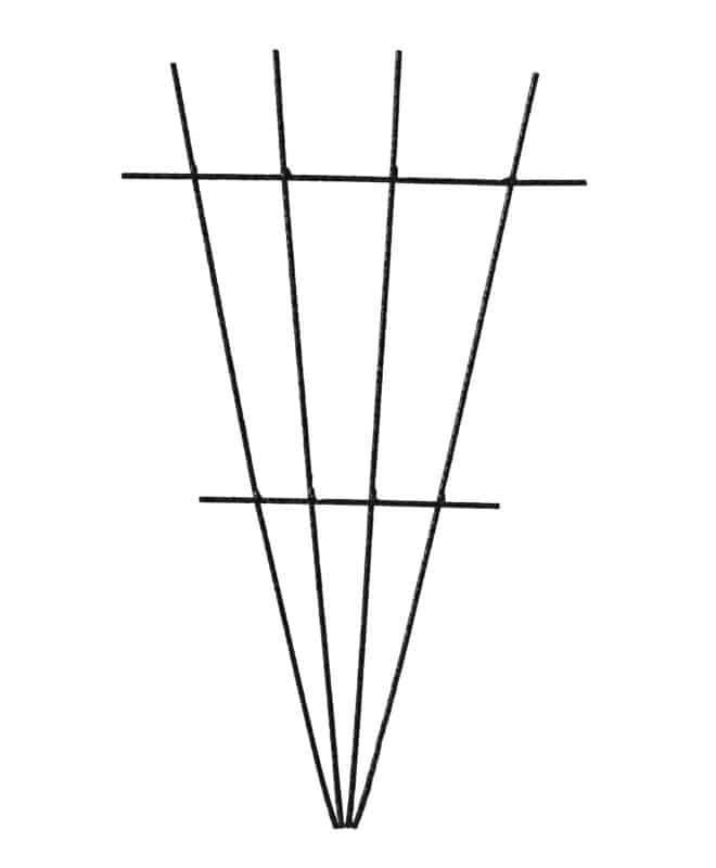 Fan Trellis 45cm - hammertone