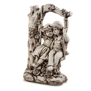 Swing Boy and Girl Figurine