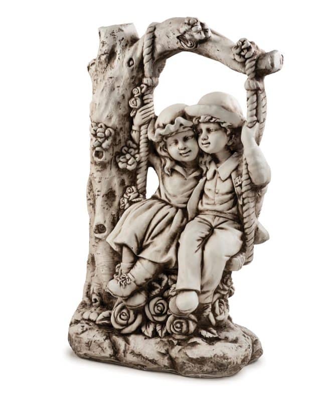 Swing Boy and Girl Figurine
