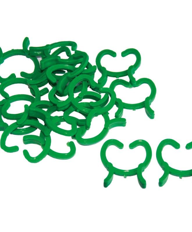 Plant Tie Clips  25mm - Green Pk20