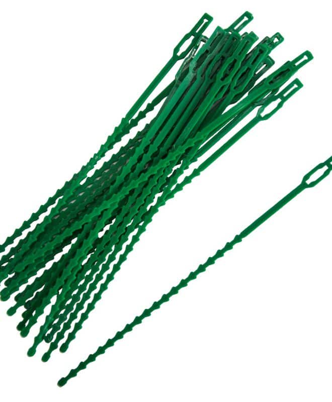 Large Adjustable Plant Ties 23cm - Green Pk30