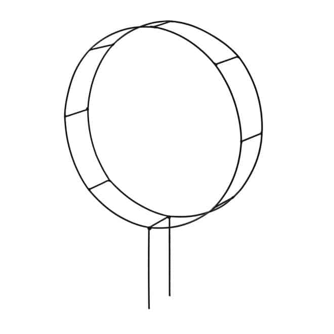 Topiary Frame -  Round 35cm - Black
