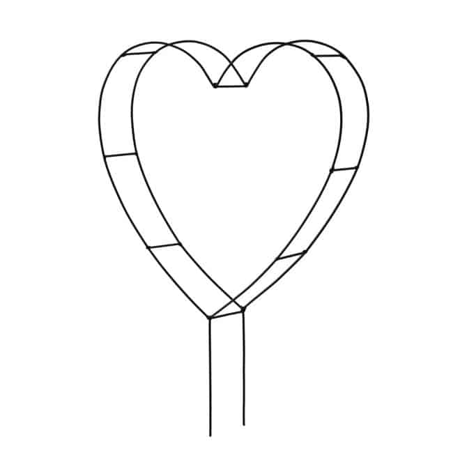 Topiary Frame -  Heart 35cm - Black