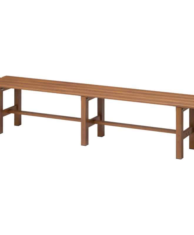 Bench Seat 150cm - Aluminium - Brown