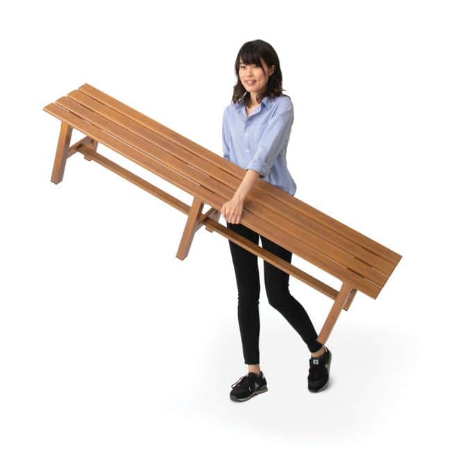 Bench Seat 150cm - Aluminium - Brown - Image 2