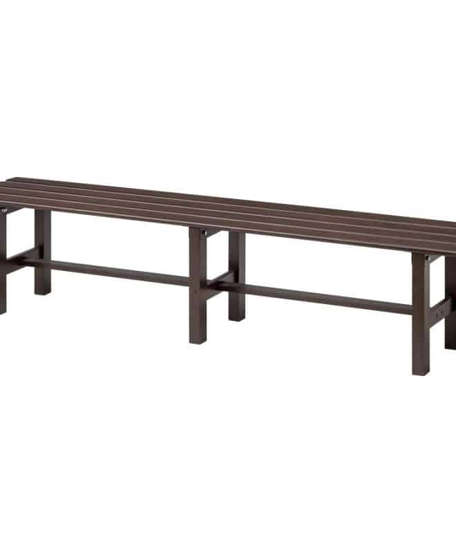 Bench Seat 150cm - Aluminium - Dark Brown