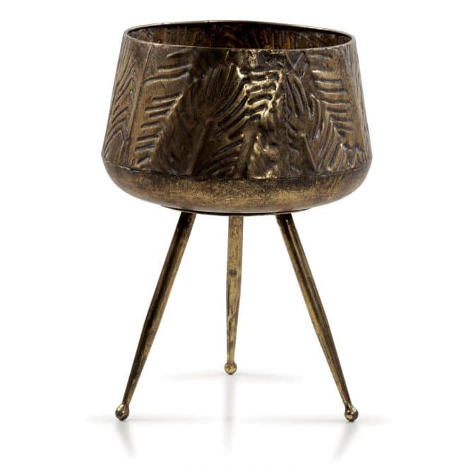 Jungle Bowl Planter on Legs 23 - Antique Bronze Finish