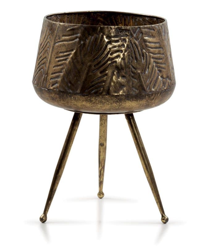 Jungle Bowl Planter on Legs 23 - Antique Bronze Finish