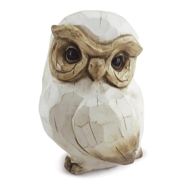 Owl Standing Medium - Cream