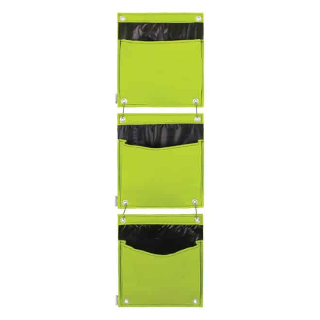 Wall Felt Planter - 3 Pockets - Lime Green