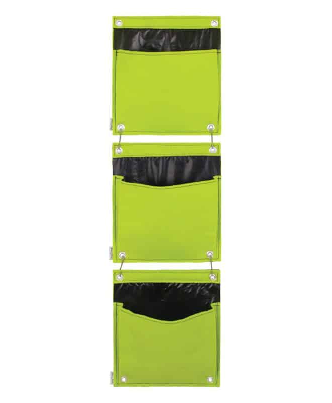 Wall Felt Planter - 3 Pockets - Lime Green