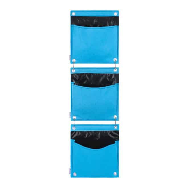 Wall Felt Planter - 3 Pockets - Pale Blue