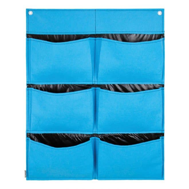 Wall Felt Planter 6 Pocket - Pale Blue