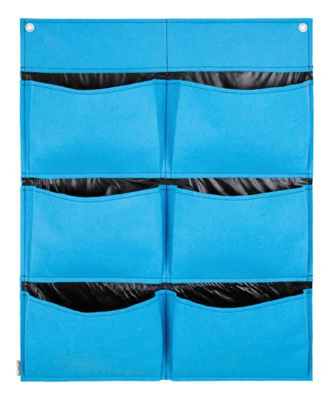 Wall Felt Planter 6 Pocket - Pale Blue