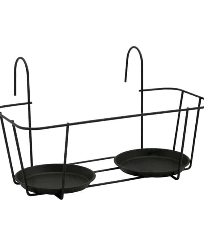 Double Wire Planter Holder 45cm - Black