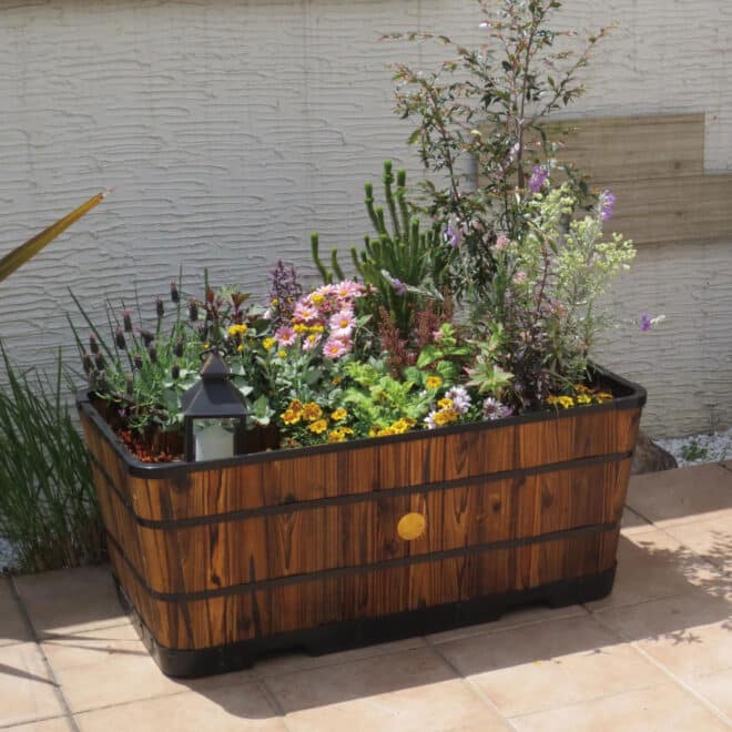 Wooden Planter Trough - 90cm - Burnt Oak - FSC 100℅ - Image 2