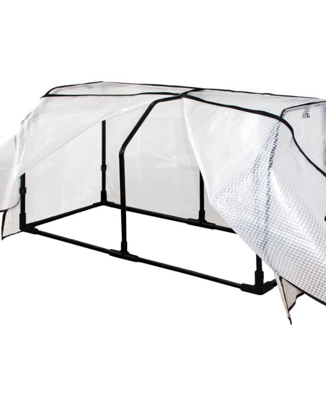 Wall Hugger 1m Greenhouse Frame and PE Cover Small
