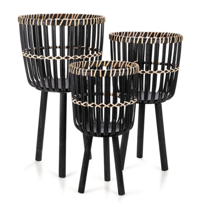 Aruba Planter - Set of 3 - Black