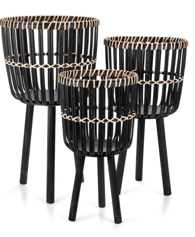 Aruba Planter - Set of 3 - Black