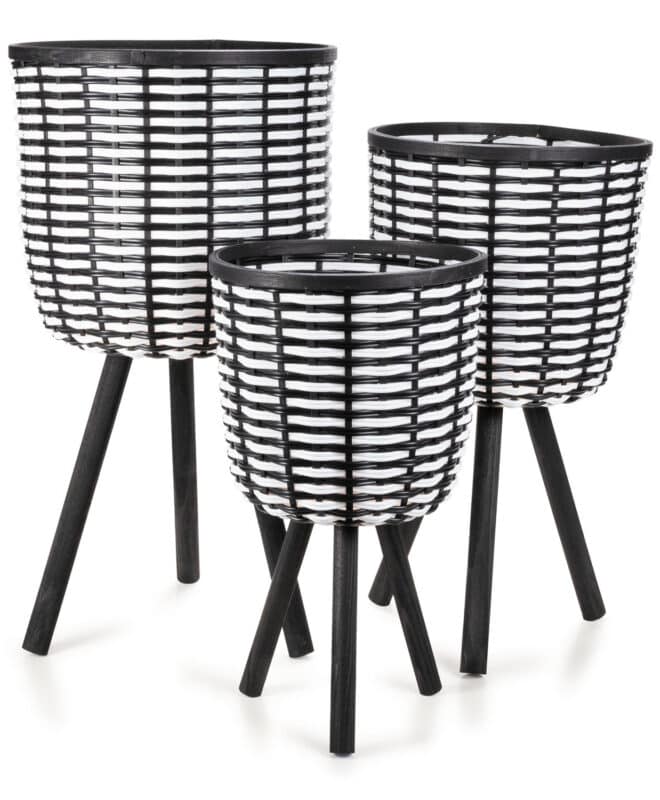 Capella Planter - Set of 3 - Black & White