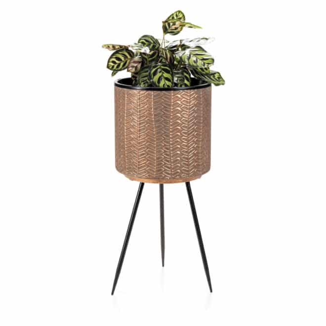 Osmunda Planter on Legs 55cm - Aged Brass Finish