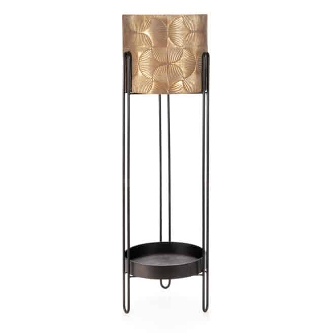 Quatro Deco Planter 99cm - Aged Brass Finish