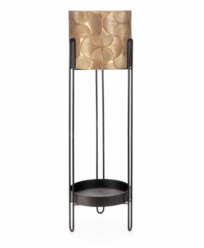 Quatro Deco Planter 99cm - Aged Brass Finish